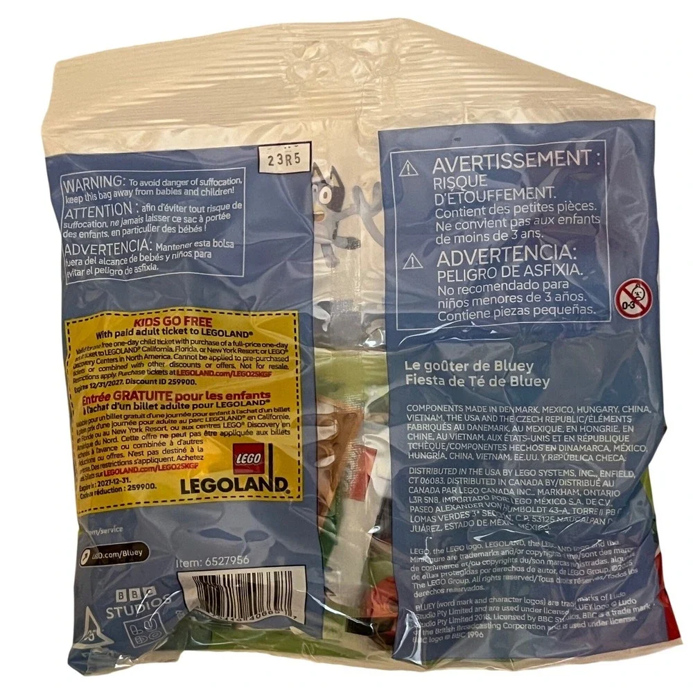 LEGO Bluey Tea Party Building Toy 30687 33 Pieces New Sealed Bag‎